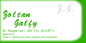 zoltan galfy business card
